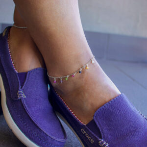 Silver - Corozo Anklet