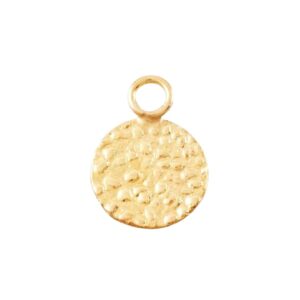 Hammered Circle Charm – Textured Beauty by Serendipity