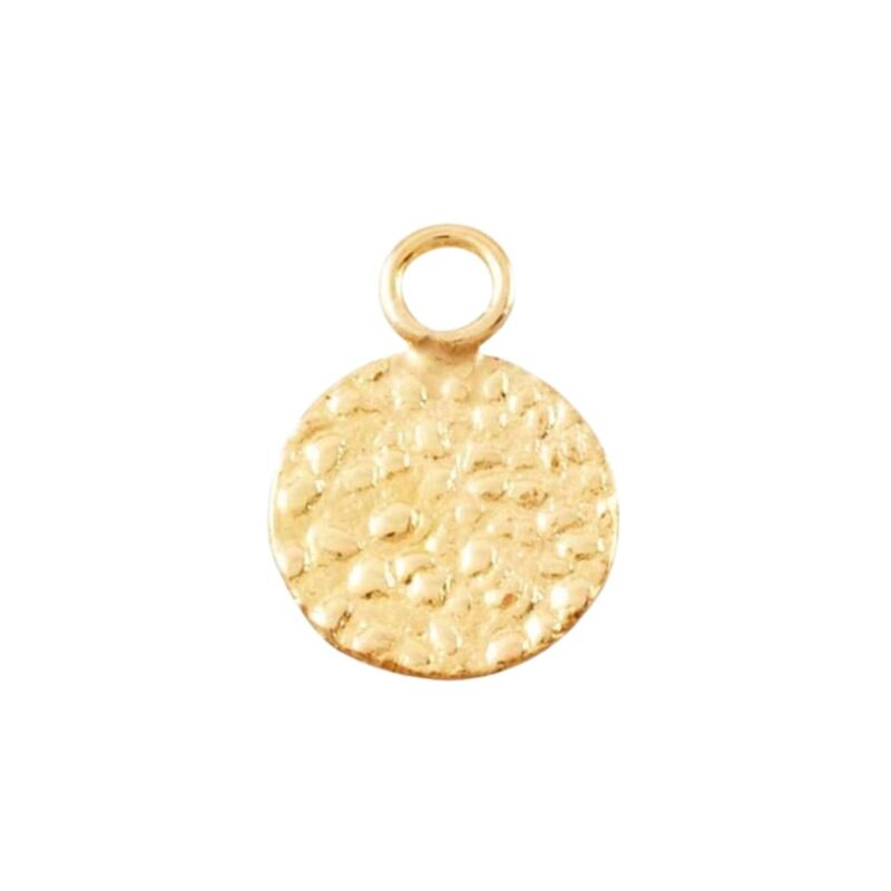 Hammered Circle Charm – Textured Beauty by Serendipity