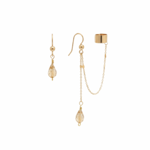 Holly Ear Cuff — citrine ear cuff — in gold filled — Serendipity Jewelry