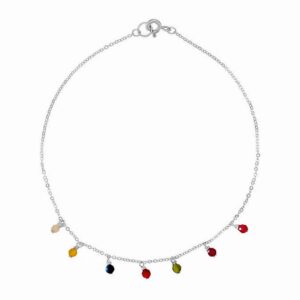 Silver - Corozo Anklet
