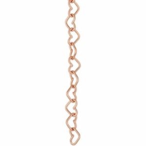 Rose Gold Hearted Chain – Permanent Jewellery — handcrafted permanent jewellery chain — Serendipity Jewelry