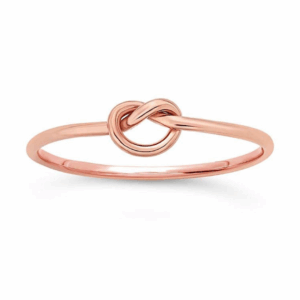 Promise Tie Ring - 14k Rose Gold — cubic zirconia ring — in 14k rose gold — Serendipity Jewelry