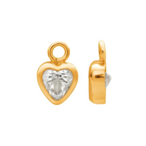Simple Diamond Heart Charm - Gold Filled — Serendipity Jewelry