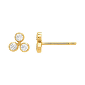 Triple Glow Earrings - Gold Filled — cubic zirconia earrings — in gold filled — Serendipity Jewelry