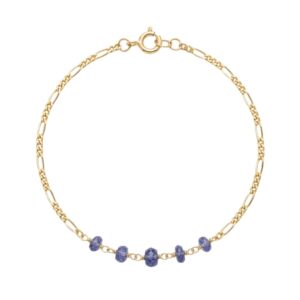 Ocean Whisper Bracelet — tanzanite bracelet — in gold filled — Serendipity Jewelry