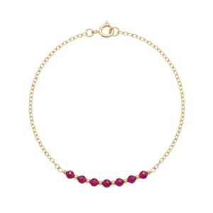 Wine Bracelet — ruby bracelet — in gold filled — Serendipity Jewelry