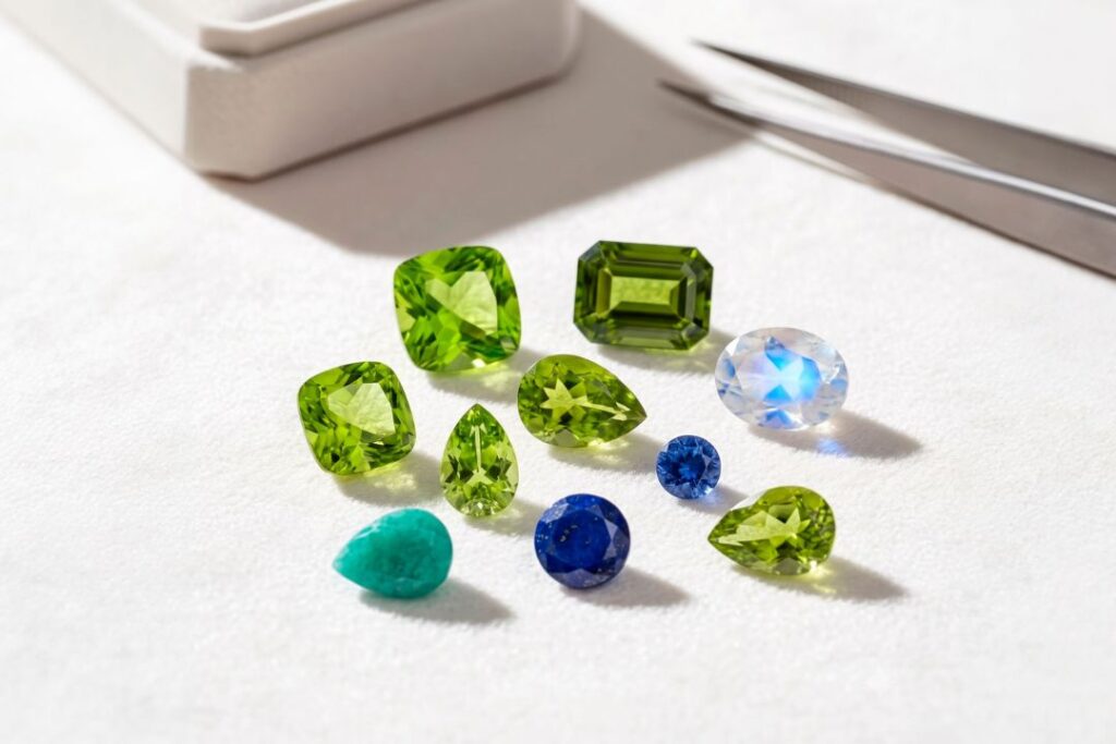 Peridot Lapis Lazuli Moonstone Sapphire And Amazonite