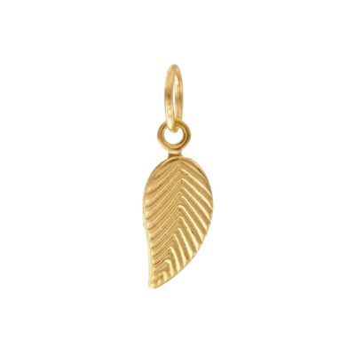 Gold Filled Feather Charm – Serendipity Collection — handcrafted permanent jewellery chain — Serendipity Jewelry
