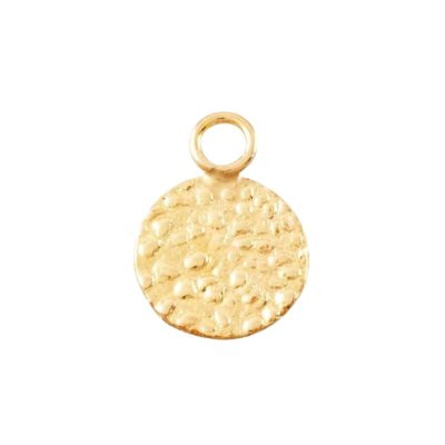 Hammered Circle Charm – Textured Beauty by Serendipity — handcrafted permanent jewellery chain — Serendipity Jewelry